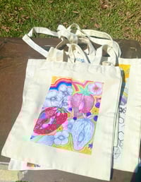 Image 1 of Strawberry Art Canvas Bag
