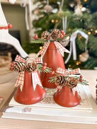 Image 1 of SALE! Traditional Red Bells ( Set of 3 )