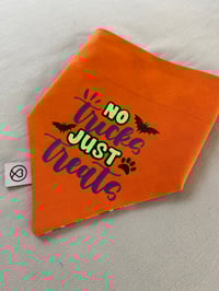 Image 2 of Trick or Treat and No Tricks Just Treats Reversible Bandana