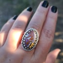 Image 2 of Handmade Sterling Silver Oval Australian Boulder Opal Ring