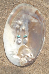Image 1 of Seafoam Drop Earrings 