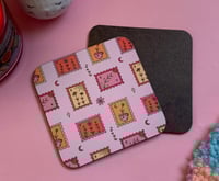 Image 2 of Pink stamp coasters