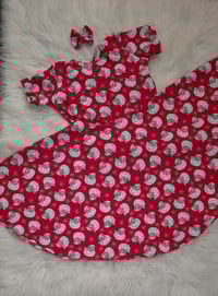 Image 3 of Santa Claus dress and bow short sleeve 