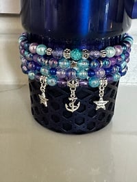 Image 6 of Star Shine Tumbler Blue and Purlple Mermaid Vibe Tumbler Bracelet Stack