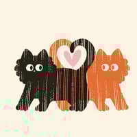 Image 1 of cats greetings card 