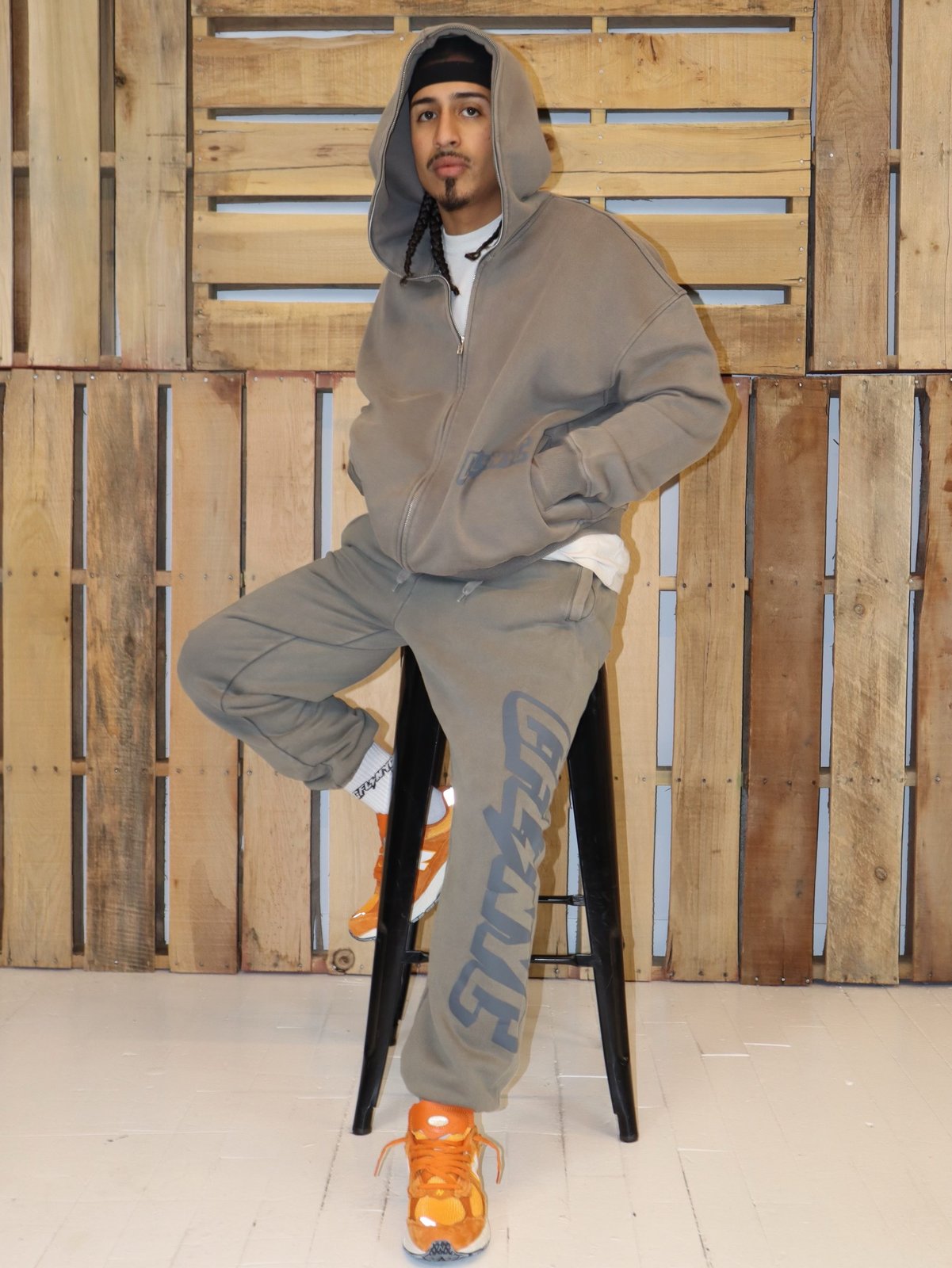 Grey Vintage Full Zip Hoodie CFLNYCCO   Vintage Grey Hoodie 