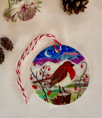 Image 3 of Christmas Robin Ceramic Decorations