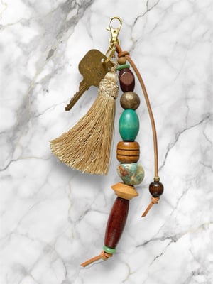 Image of BEAD & TASSEL BAG CHARM #3
