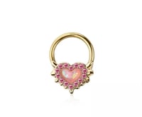 Image 4 of Mermaid Heart Segment Ring Hoop