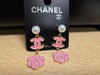 Pink Flower Style Earrings
