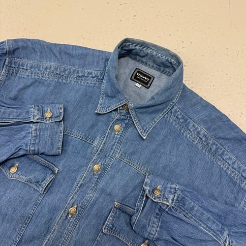Image of 1990s Versace Denim Shirt, Size XL