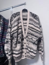 Image 1 of 90s Brandini Cardigan Textured 3D Knit (L/XL