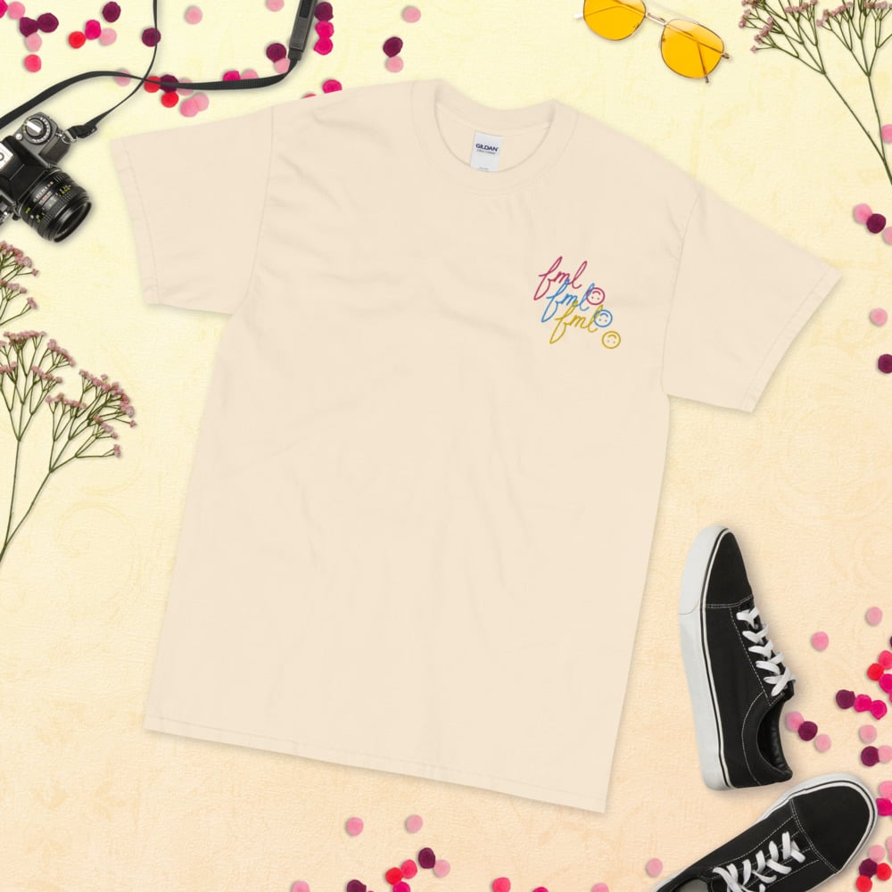 Image of F*CK MY LIFE Embroidered Short Sleeve T-Shirt