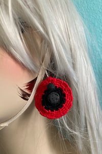 Image 2 of Handmade Bohemian Earrings Poppy Lava