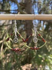 Image 1 of Beaded spiral earrings 