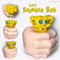 Image 2 of "Squeeze Bob" 1 Of 1 Clay Sculpture