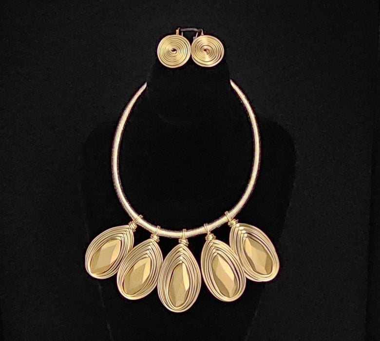 Image of Gold Afrocentric Necklace Set