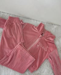Image 2 of Embroided Velvet Flare Tracksuits