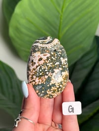 Image 7 of CHOOSE YOUR OWN PINK AND GREEN VEINLESS OCEAN JASPER PALM STONES -MADAGASCAR- 