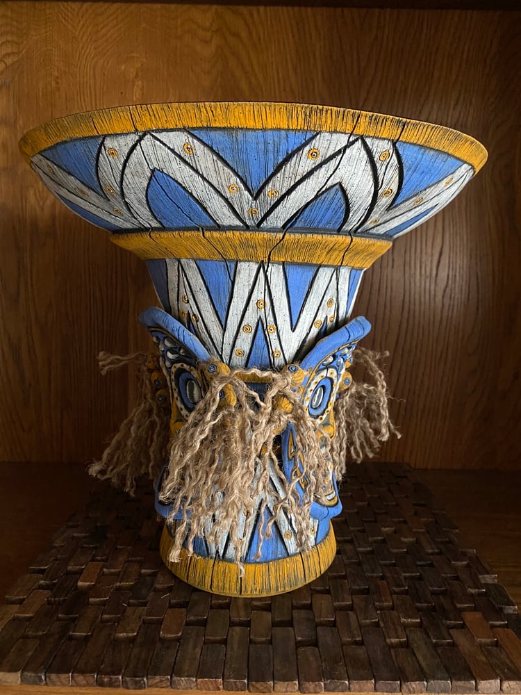 Image of 1/1 Wheelthrown and Hand Carved Sepik Phallacy Bowl - US Shipping and Insurance Included 