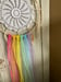 Image of Rainbow doily wall hanging