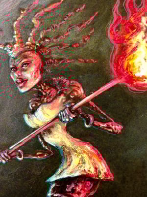 Image of Teod “Tight Rope” Embellishment on Giclée