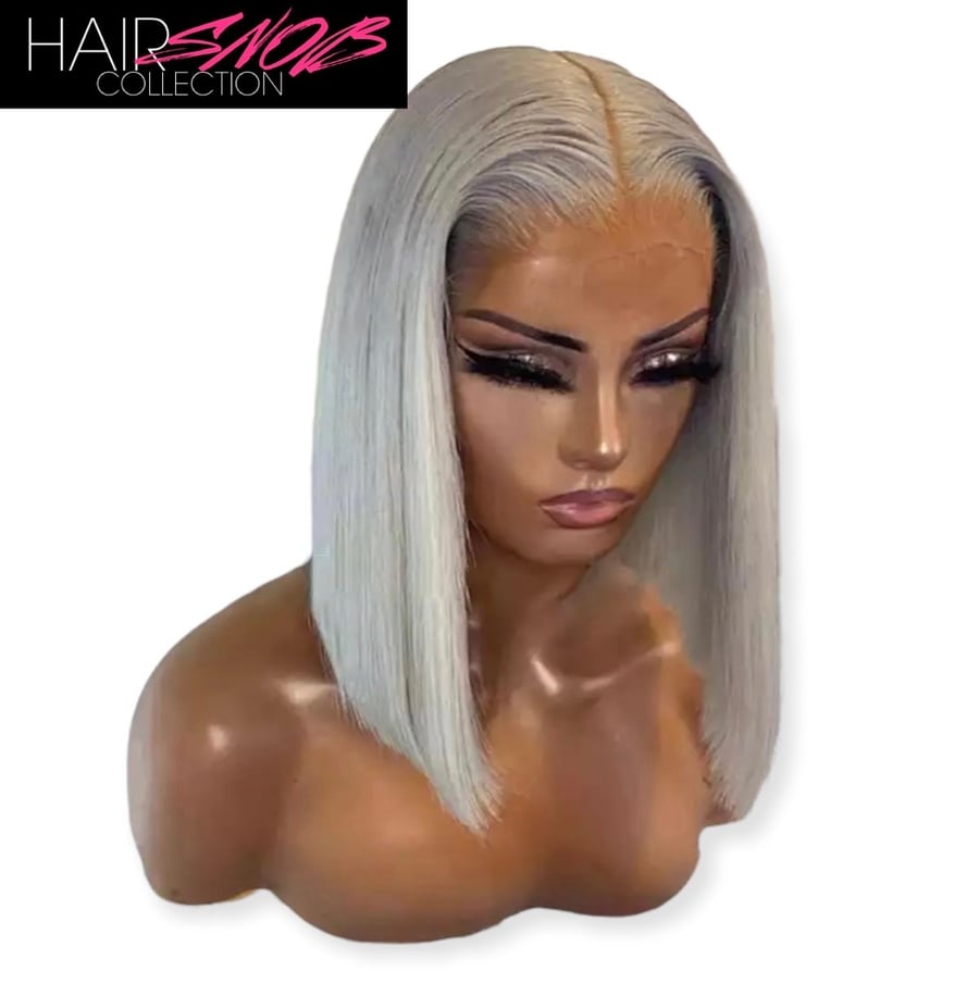 Image of Lace Front Gray Bob Wig
