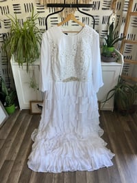 Image 1 of White sequins layers dress 