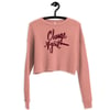 Burgundy Script Crop Sweatshirt