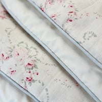 Image 3 of IN STOCK - French Floral Peony and Sage 'Mathilde' Linen Mini Eiderdown 