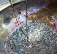 Image 10 of Ammonite Talisman – Handmade Sterling Silver Spiral Necklace, Symbol of Strength & Resilience