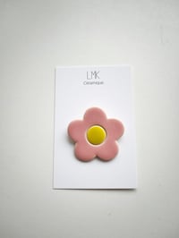 Broche fleur céramique 6