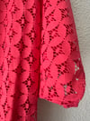 STRAWBERRY PINK GUIPURE LACE KAFTAN