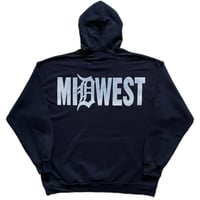 Image 2 of S4LEM MIDWEST NAVY HOODIE