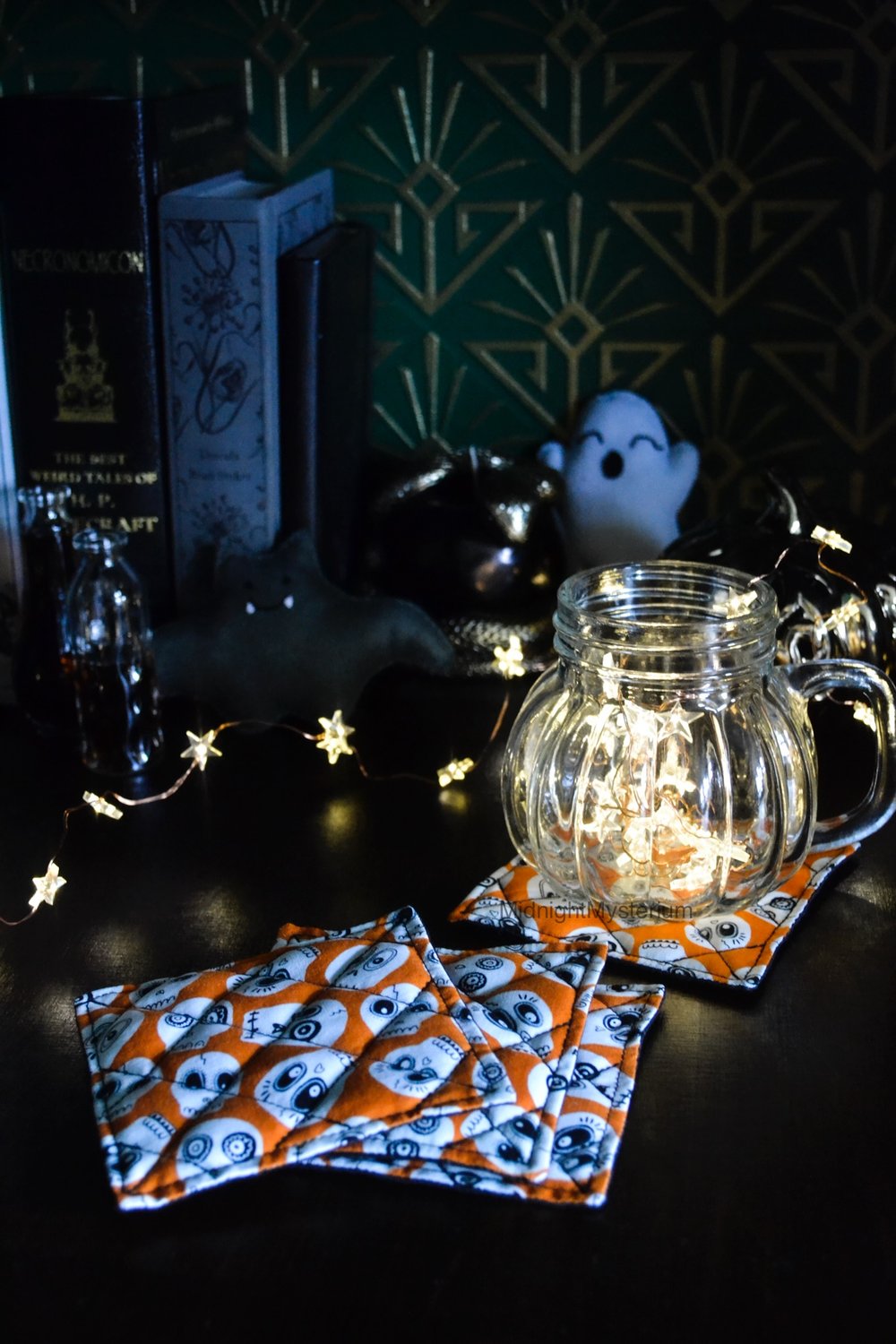 Glow in the Dark Skull Set of 4 Coasters