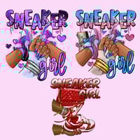 3 Sneaker Girl Heat Transfers DTF