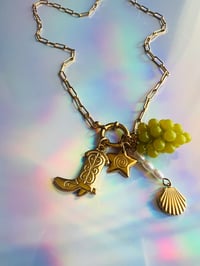 Image 1 of CHARM NECKLACE - BOOT, GRAPES 