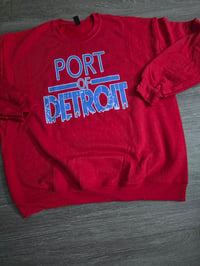Image 2 of Retro Red PORT OF DETROIT sweatshirt