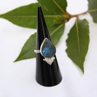 Image 1 of Rough Labradorite Ring