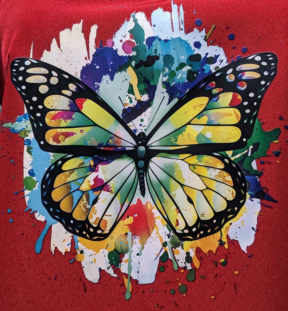 Image of Beautiful Butterflies Apron (red)