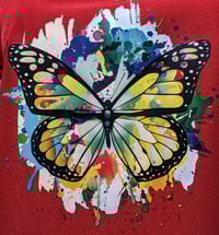 Image 2 of Beautiful Butterflies Apron (red)