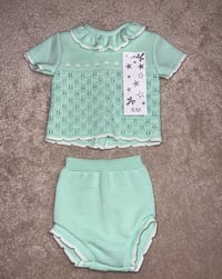 Image 1 of Mint Girls Romper Set
