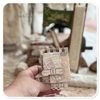 Image 11 of Reserved for Silvia A Petite snippet sample french lace book in a tiny tin.