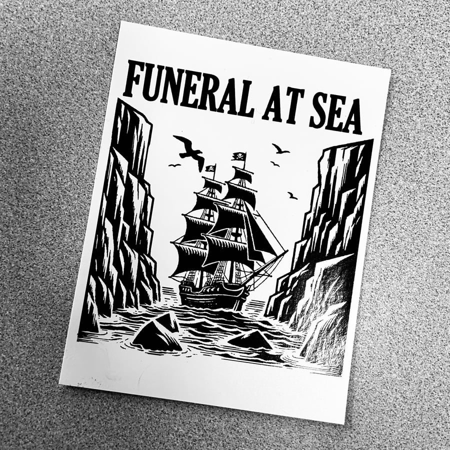 Image of Funeral At Sea Sticker