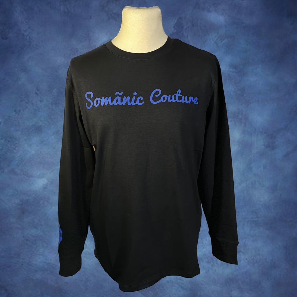 Image of DrippyCoolDude Long Sleeve Tee (Black/Blue)