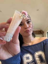 Image 3 of *BLINGALISCOUS Gloss Keychain* “Wishes” Iridescent Strawberry Scented Gloss!