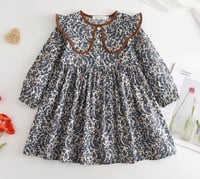 Image 1 of Floral Large Collar Dress