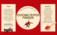 Cayenne pepper spice jar