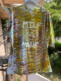 Image 1 of 3XL MILF Man I Love Frogs Tie Dye Shirt M9