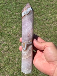 Image 10 of Large Lace Agate with Amethyst Generator #2659